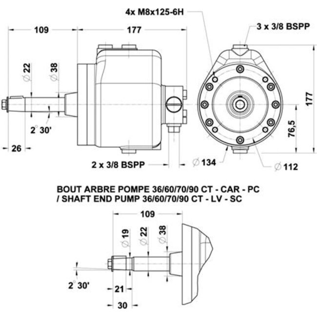 Lecomble & Schmitt LS steering pump 36CT LS431 36cc/omw