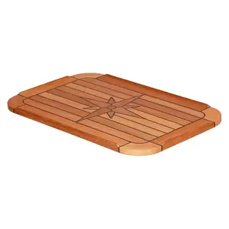 Titan Marine Teak Tafelblad TM met Kompasroos 37x60