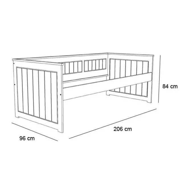 Lilli Furniture Bedbank Nanne met slaap- en opberglades