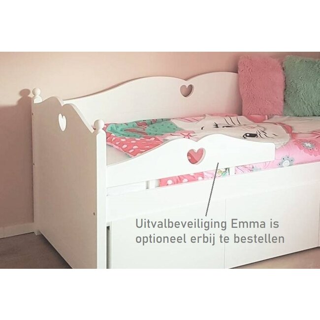 Lilli Furniture Bedbank Emma met 3 mega grote lades wit