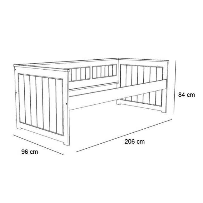 Lilli Furniture Bedbank Nanne met 3 SUPER grote lades