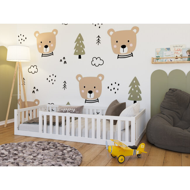 Lilli Furniture Montessori vloerbed Luna Wit - 90x200