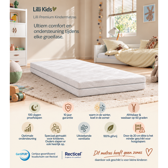 Lilli Kids Kindermatras 90x200 Premium