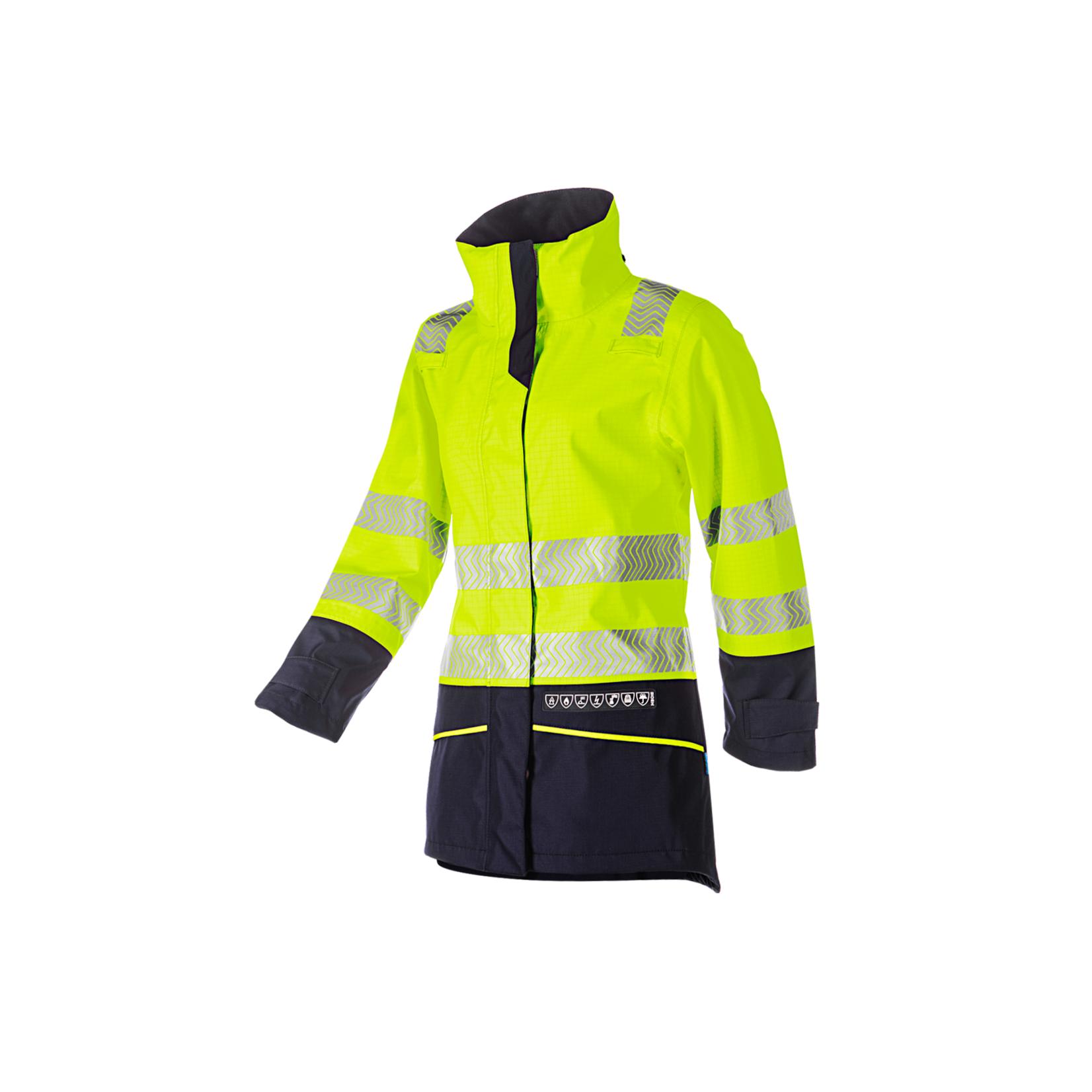 Sioen Vaski Hi-vis ladies rain jacket with ARC protection (winter)