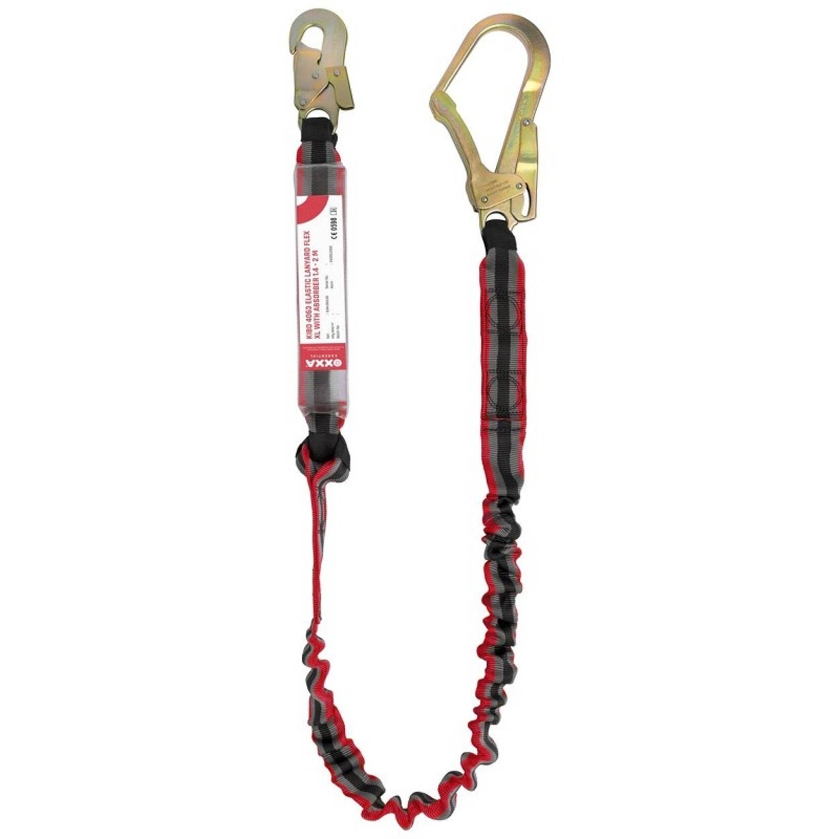 OXXA® Kibo 4063 Safety line Flex XL with Fall arrestor 1,4m - 2m