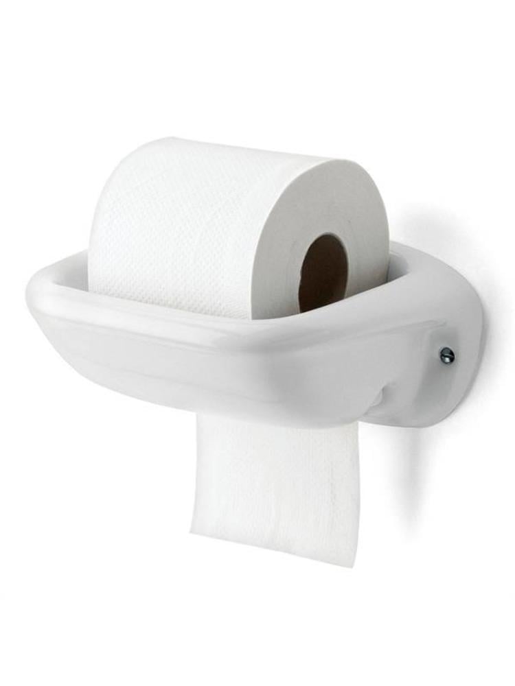 Porseleinen WC rolhouder wit – jaren ’20–’40-stijl