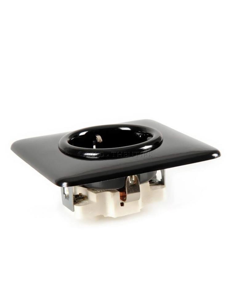 Bakeliet stopcontact inbouw - THPG stopcontact - Retro stopcontact