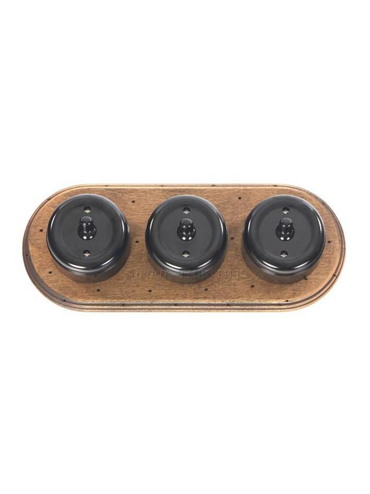 Bakeliet Wisselschakelaar Opbouw – Zwart – Jaren ’30–’50