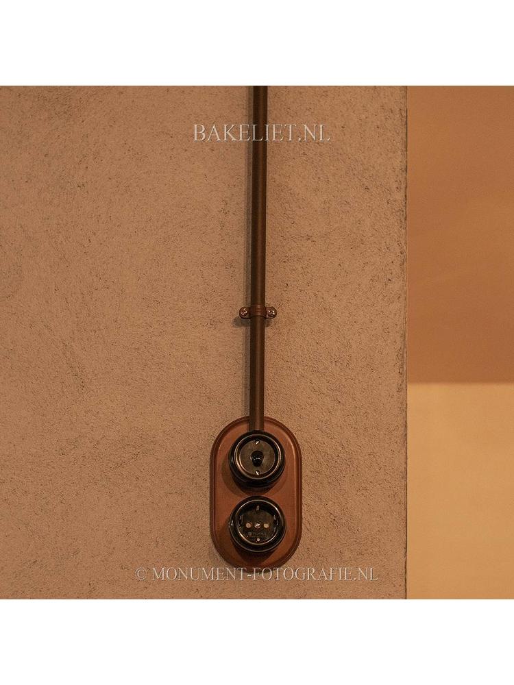 Bakeliet Retro Wisselschakelaar – Inbouw – Zwart