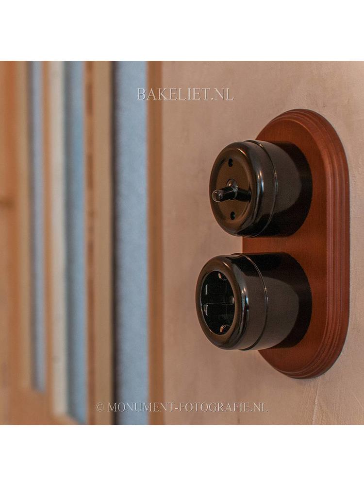 Bakeliet Wisselschakelaar Opbouw – Zwart – Jaren ’30–’50