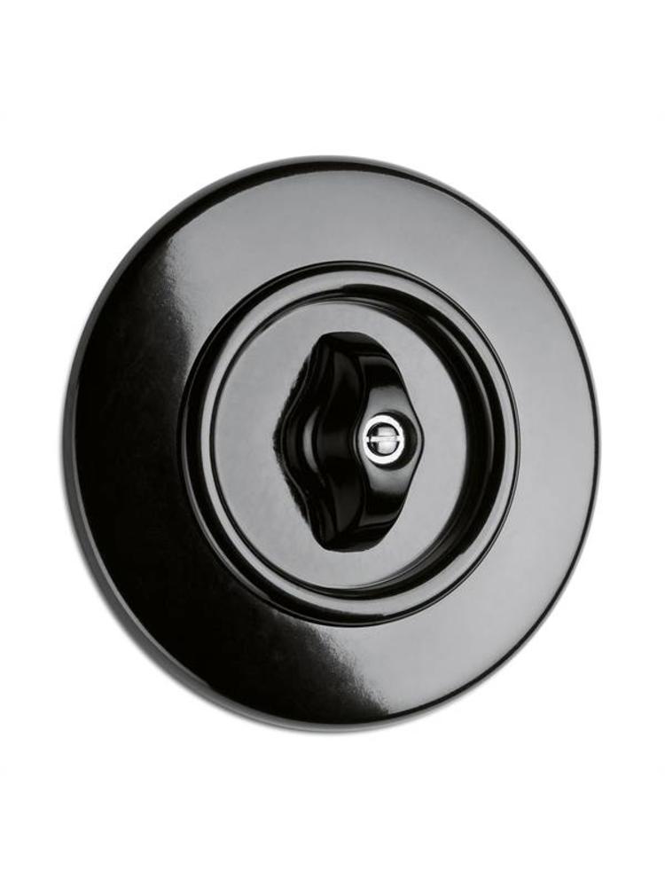 Bakeliet Retro Serieschakelaar – Inbouw – Zwart