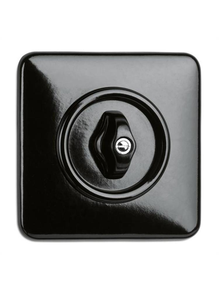 Bakeliet Serieschakelaar Inbouw – Jaren ’30 – Zwart