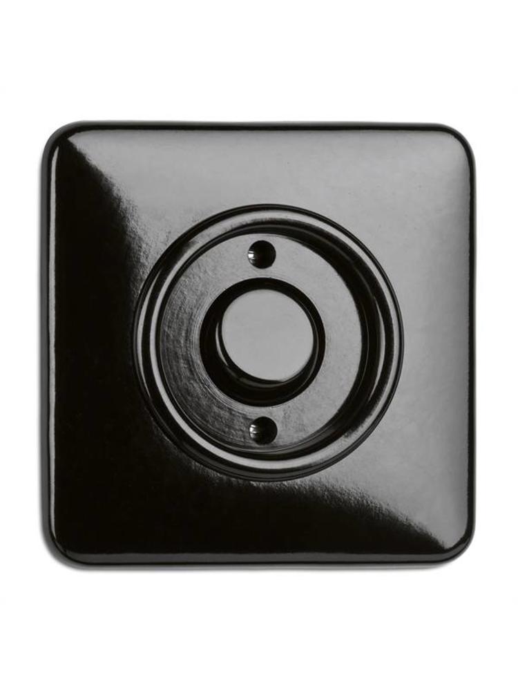 Bakeliet Wisselschakelaar Inbouw met Controlelampje – Zwart – Jaren ’30–’50