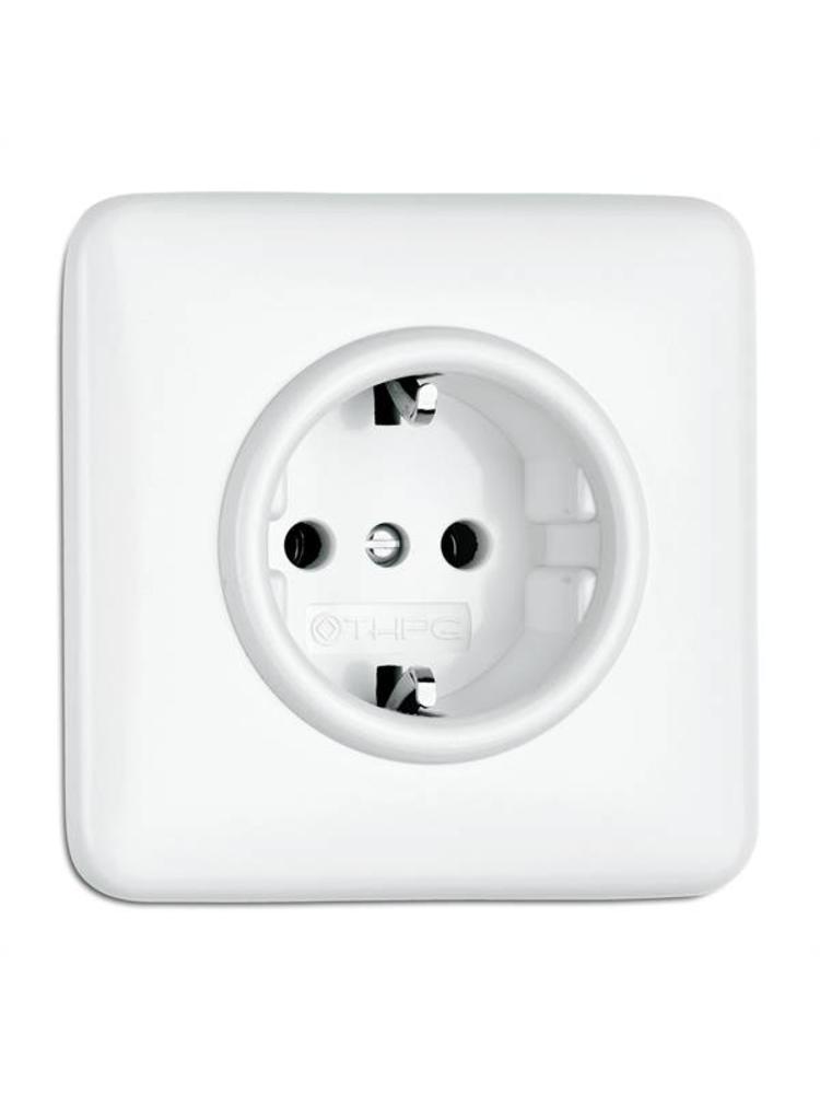 Bakeliet Stopcontact – Wandcontactdoos – Inbouw – Gebroken Wit