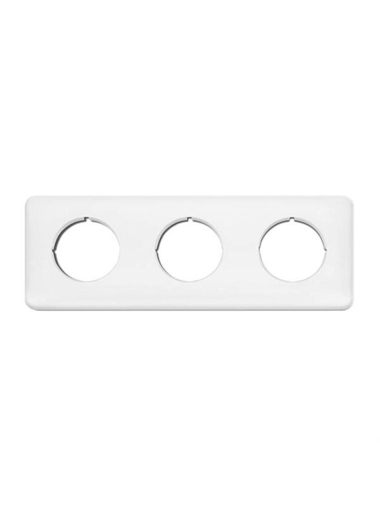 Bakeliet Afdekraam Driedubbel Inbouw – Gebroken Wit – Jaren ’30–’60