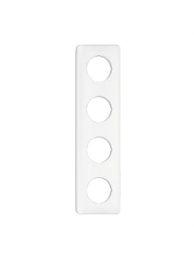 Bakeliet Retro Afdekraam – Vierdubbel – Inbouw – Gebroken Wit