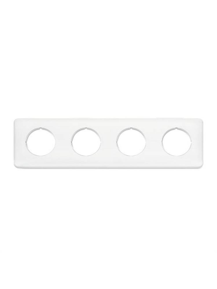 Bakeliet Retro Afdekraam – Vierdubbel – Inbouw – Gebroken Wit