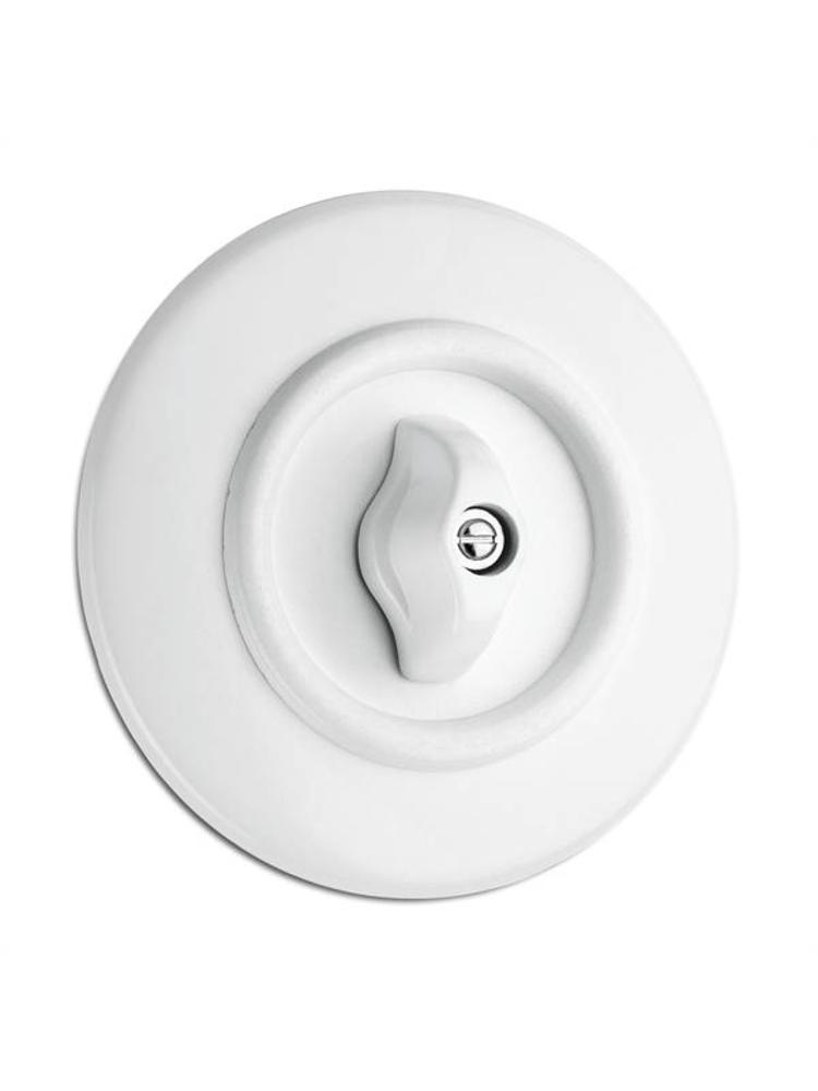 Bakeliet Kruisschakelaar Inbouw – Gebroken Wit – Jaren ’30–’60