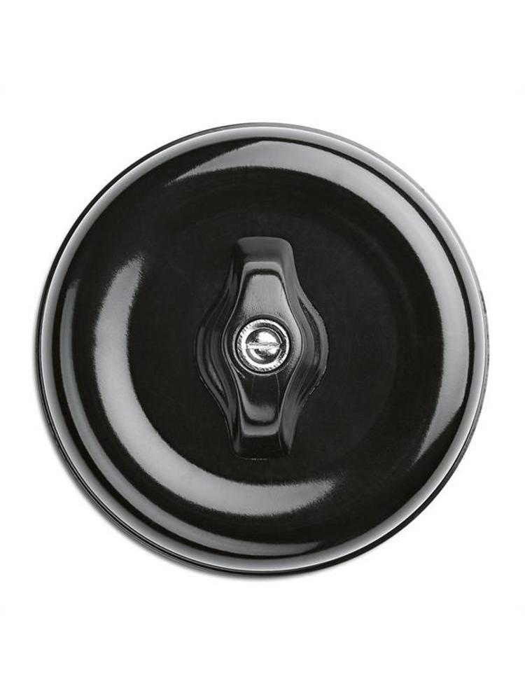 Bakeliet Retro Kruisschakelaar – Opbouw – Zwart