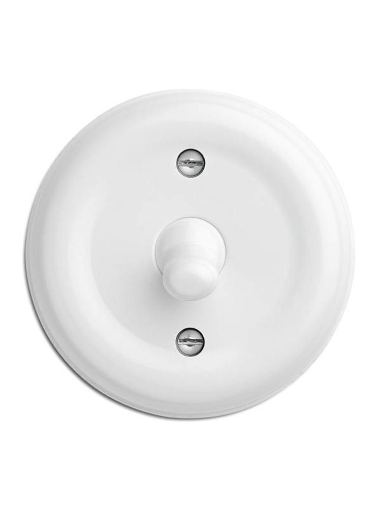 Bakeliet Kruisschakelaar Opbouw – Gebroken Wit – Jaren ’30–’60