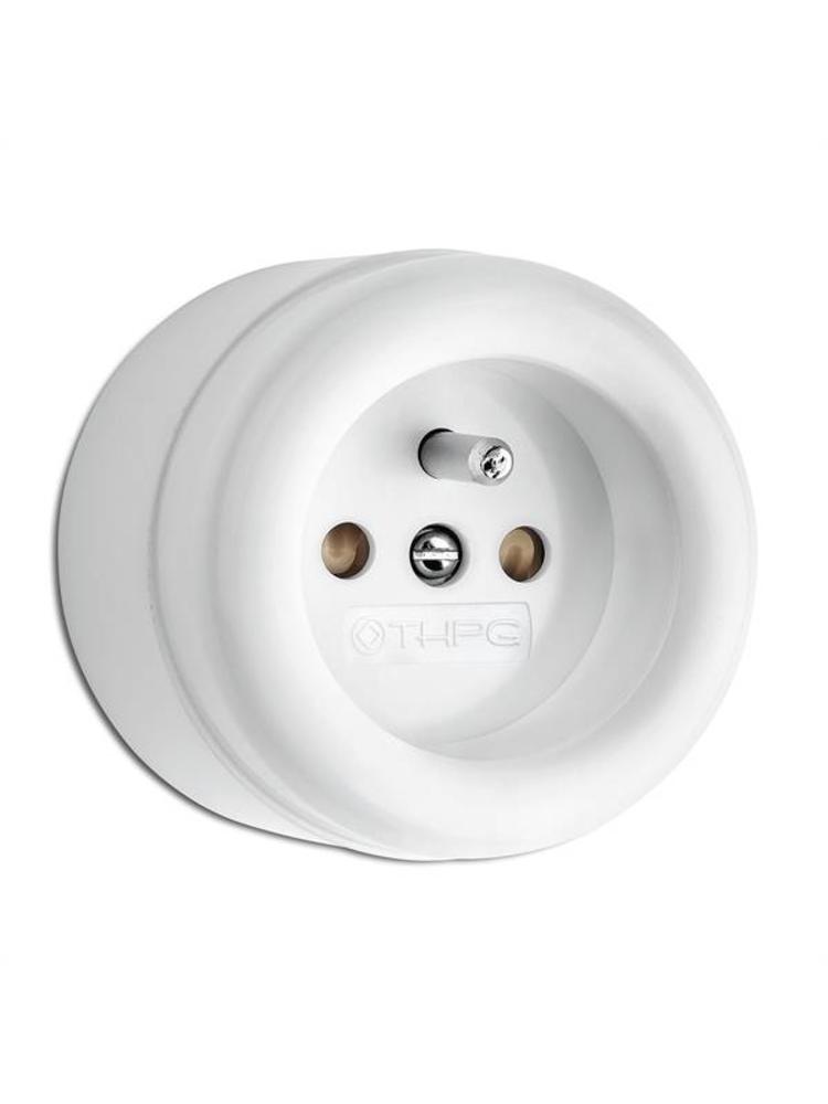 Bakeliet stopcontact opbouw - THPG stopcontact - Retro stopcontact