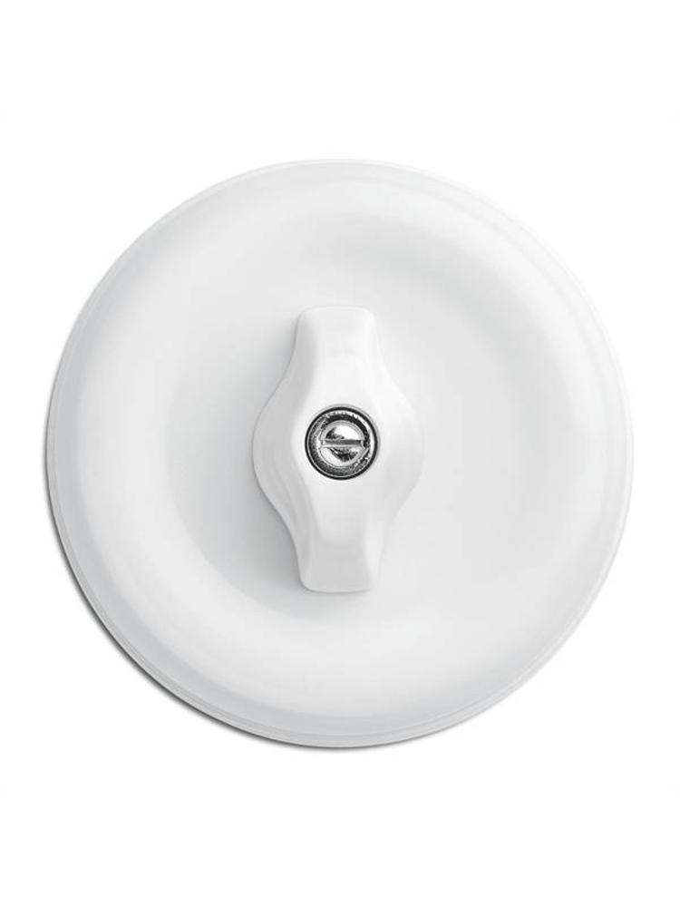 Bakeliet Retro Kruisschakelaar – Opbouw – Gebroken Wit
