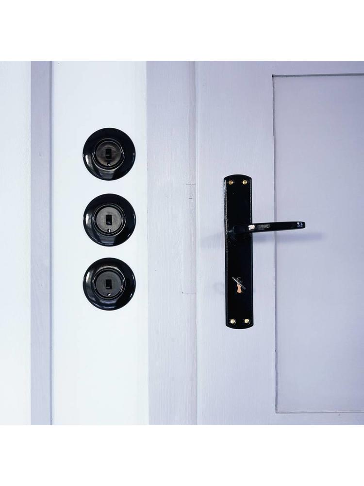 Bakeliet Wisselschakelaar Inbouw – Zwart – Jaren ’30–’50