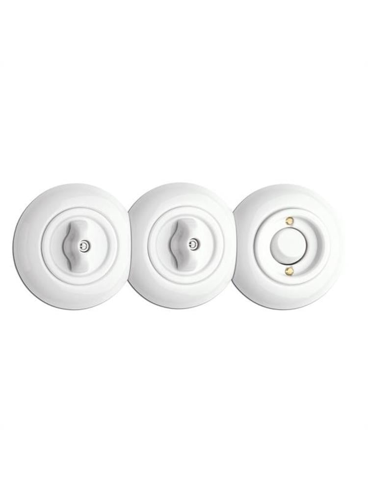 Porselein Middenafdekraam – Inbouw – Crème Wit – 1920-serie