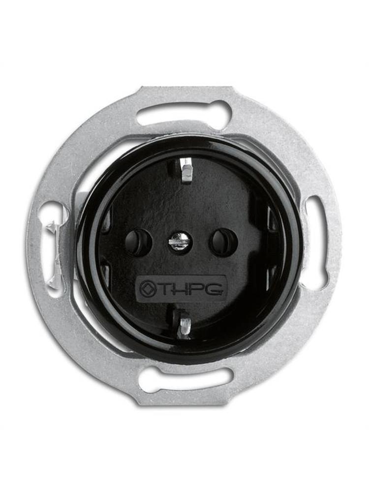 Bakeliet stopcontact inbouw - THPG stopcontact - Retro stopcontact