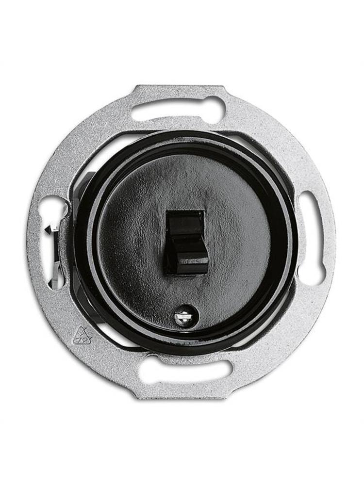 Bakeliet Wisselschakelaar Inbouw – Jaren ’30 – Zwart