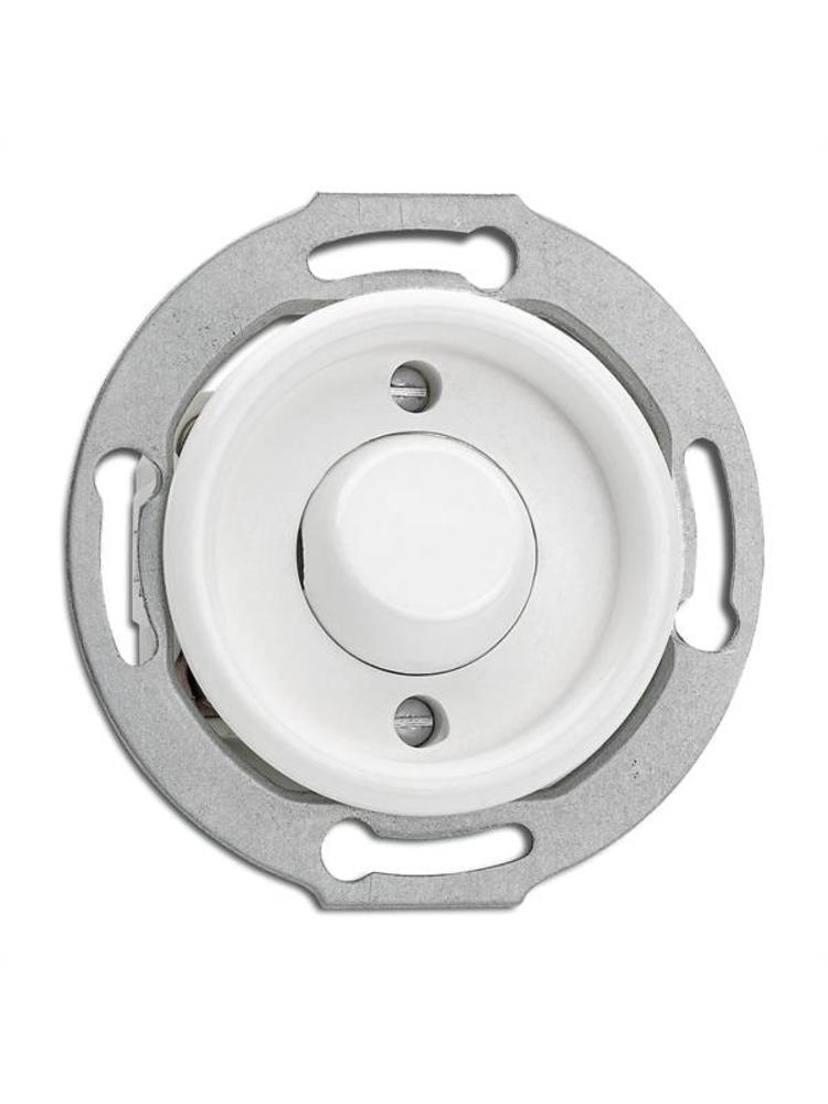 Bakeliet Pulsschakelaar Inbouw – Gebroken Wit – Jaren ’30–’60