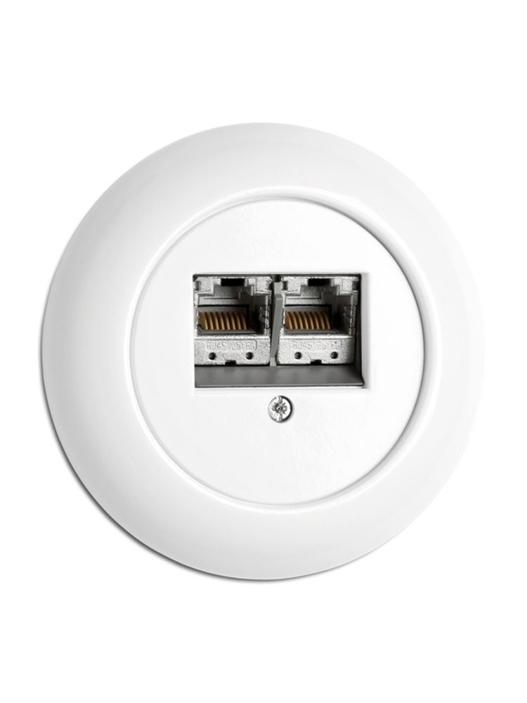 2 x RJ45 data wandcontactdoos 1920