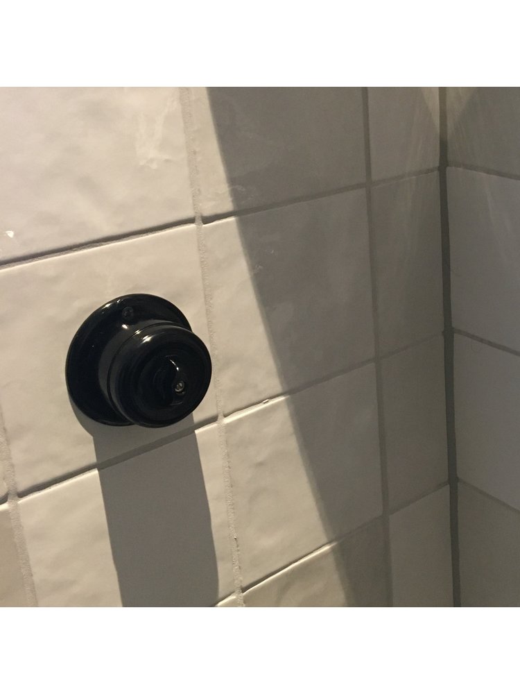 Bakeliet Retro Montageplaat – Opbouw – Zwart