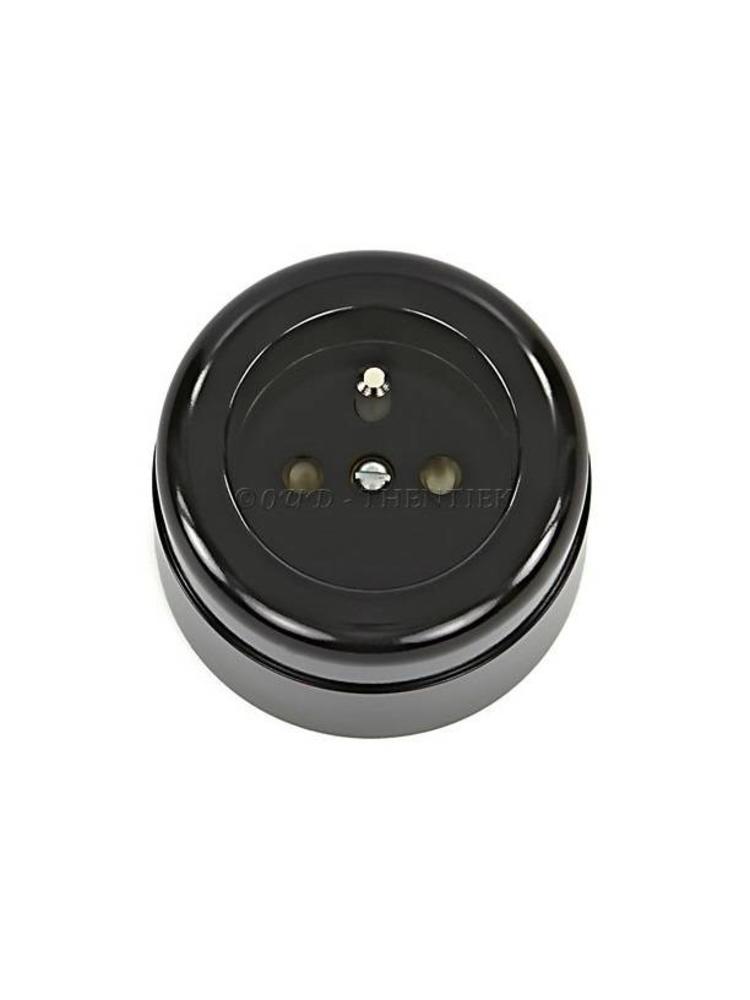 Bakeliet stopcontact opbouw - THPG stopcontact - Retro stopcontact