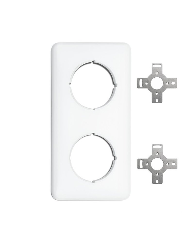 Bakeliet Montageplaat Dubbel Opbouw – Gebroken Wit – Jaren ’30–’60