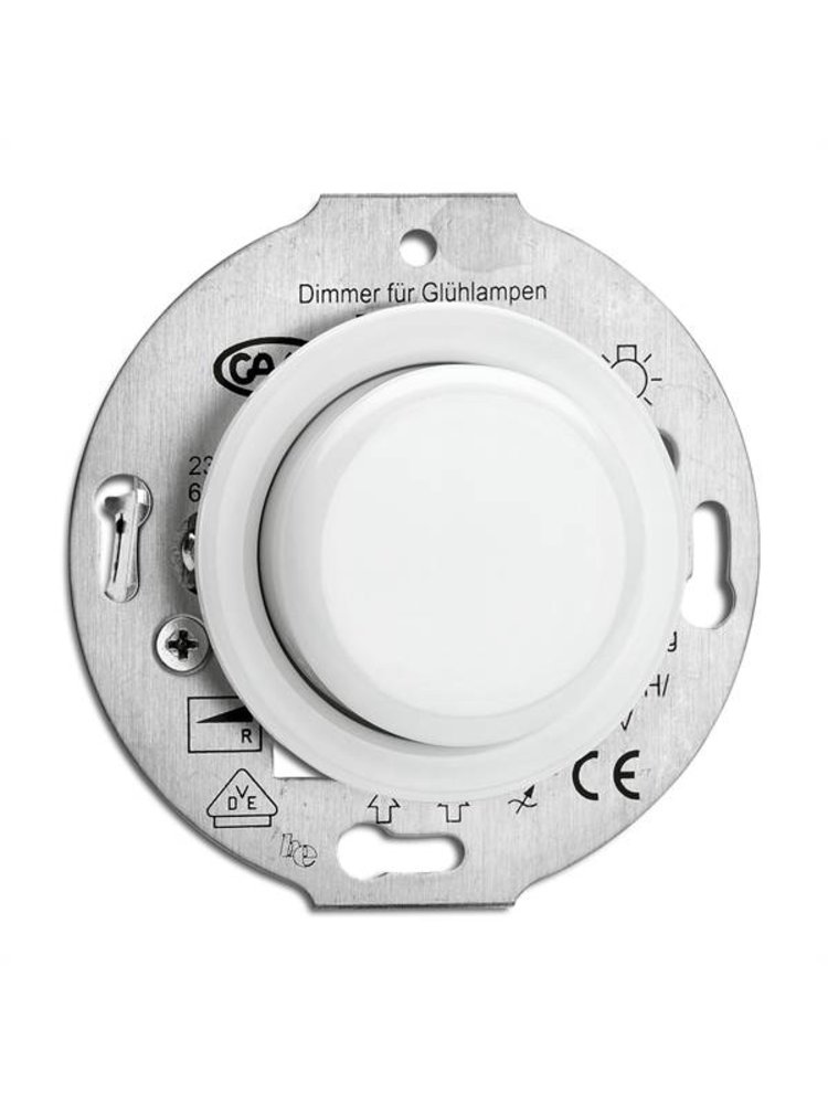 Porseleinen LED-dimmer Inbouw (3–100 W) – Crème Wit – 1920-serie