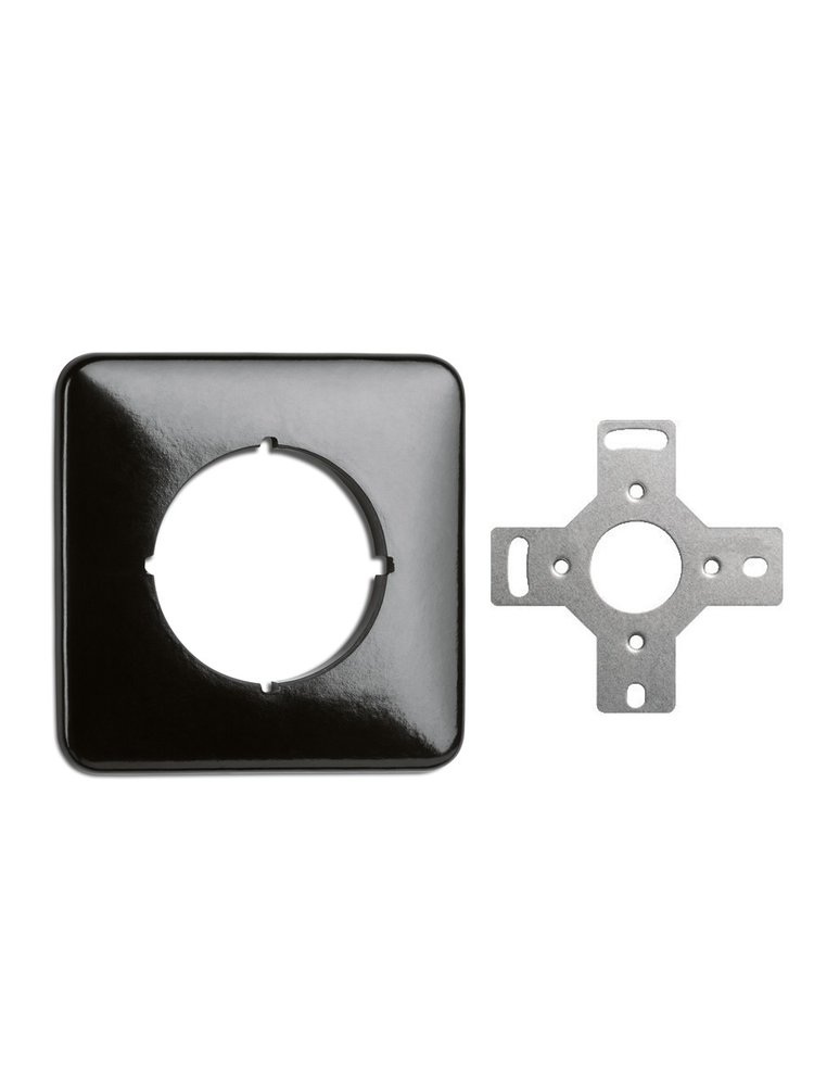 Bakeliet Retro Montageplaat – Opbouw – Zwart