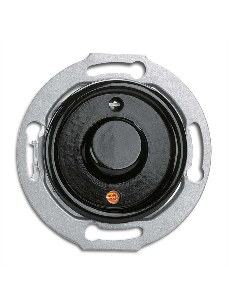 Bakeliet Wisselschakelaar Inbouw met Controlelampje – Zwart – Jaren ’30–’50