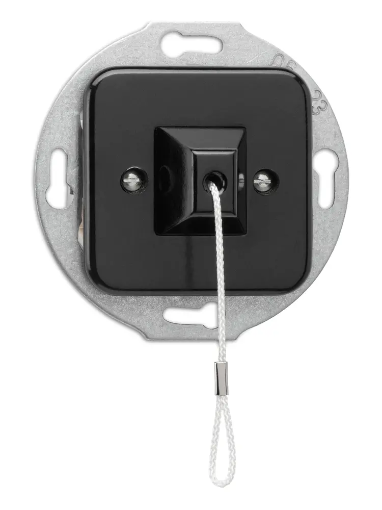 Bakeliet Wisselschakelaar Inbouw – Zwart – Jaren ’30–’50