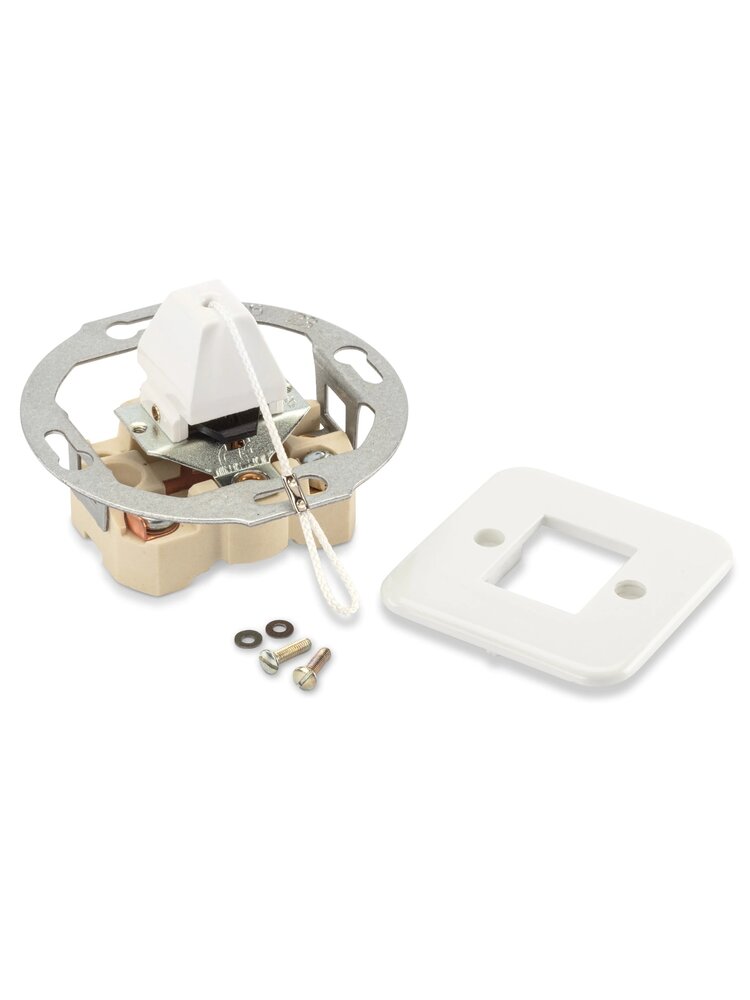 Bakeliet Wisselschakelaar Inbouw – Gebroken Wit – Jaren ’30–’60