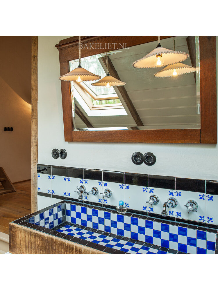 Bakeliet afdekraam inbouw - THPG schakelmateriaal - Retro schakelaar