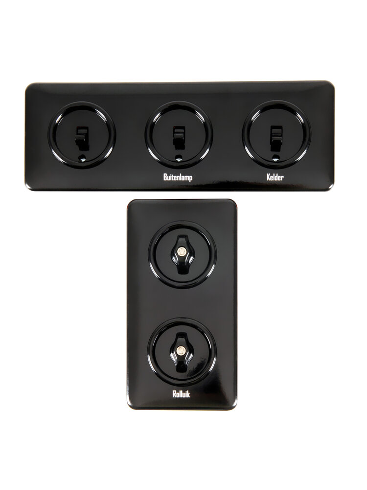 Bakeliet afdekraam inbouw - THPG schakelmateriaal - Retro schakelaar