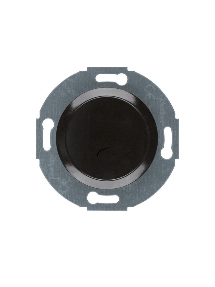 Bakeliet Blindplaat Inbouw (Klikbevestiging) – Zwart – Jaren ’30–’50