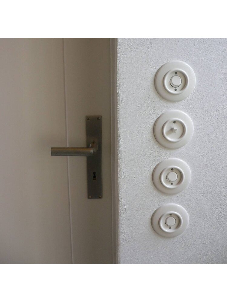 Bakeliet Wisselschakelaar Inbouw – Gebroken Wit – Jaren ’30–’60