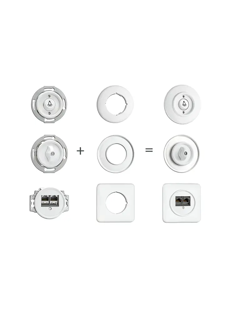 Bakeliet stopcontact inbouw - THPG stopcontact - Retro stopcontact