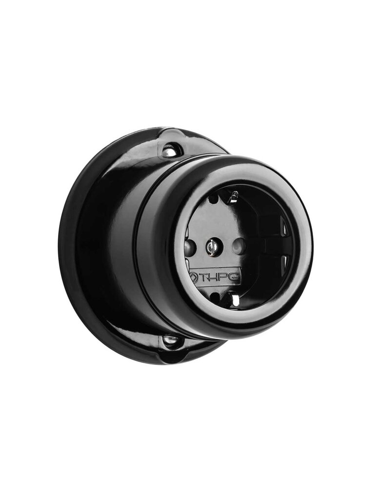 Bakeliet Montageplaat Opbouw – Jaren ’30 – Zwart