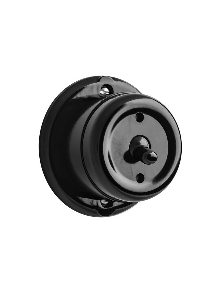 Bakeliet Montageplaat Opbouw – Jaren ’30 – Zwart