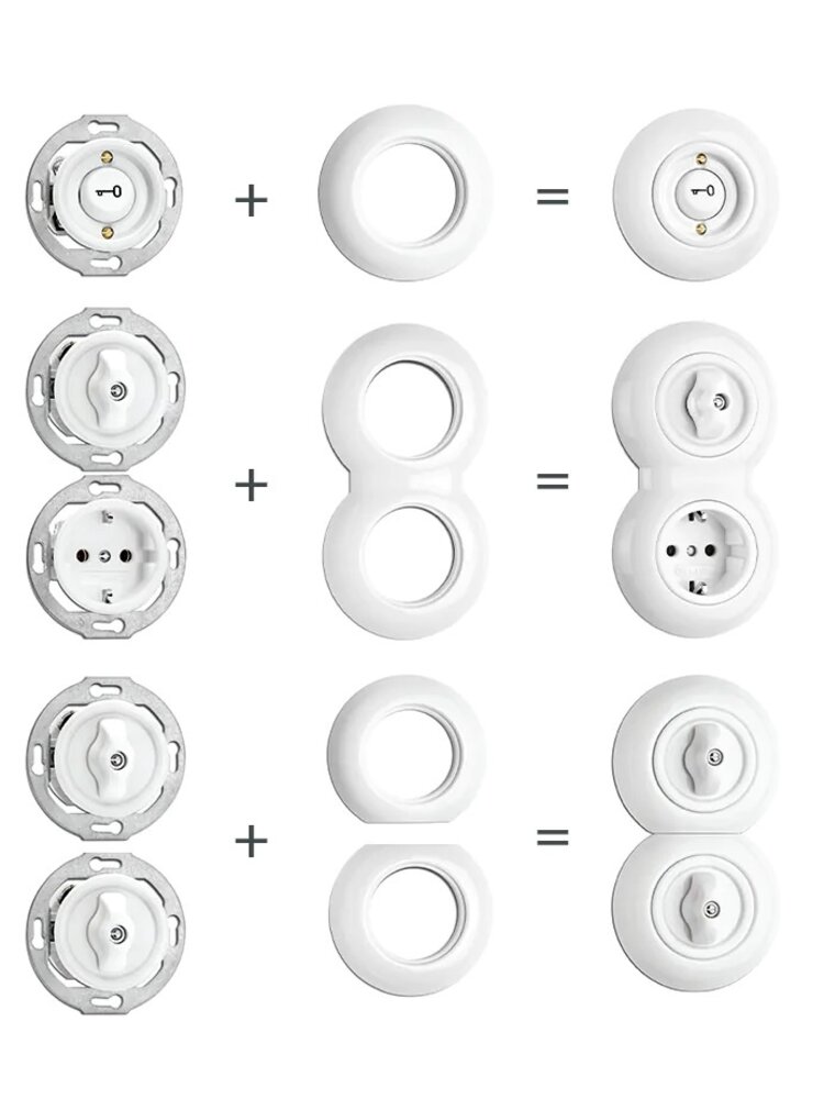 Porselein pulsschakelaar