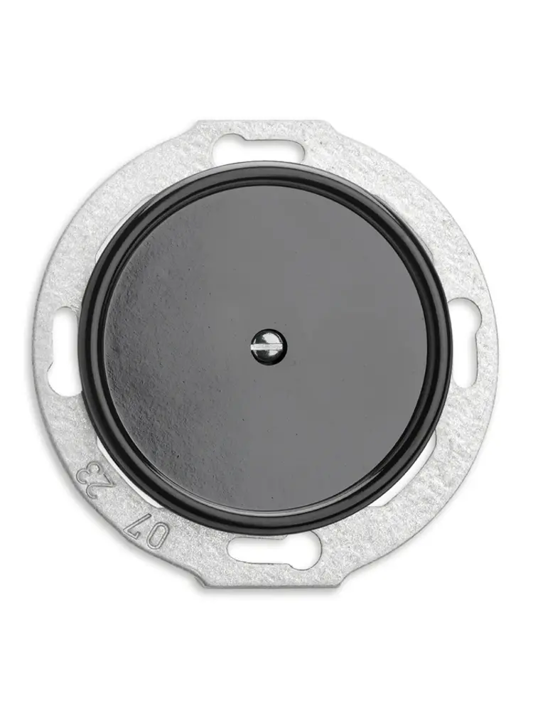 Bakeliet Blindplaat Inbouw (Schroefbevestiging) – Zwart – Jaren ’30–’50