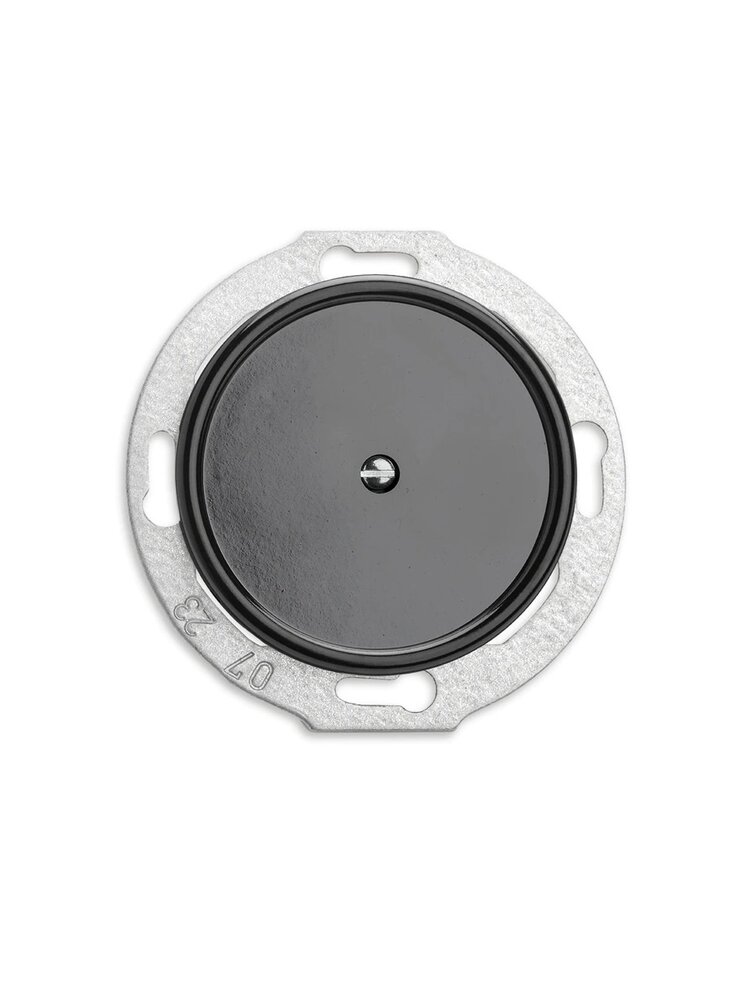 Bakeliet Blindplaat Inbouw (Schroefbevestiging) – Zwart – Jaren ’30–’50